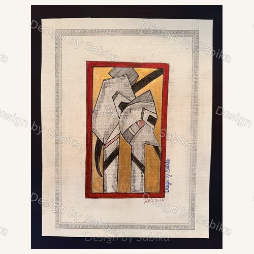 Two of a Kind — Abstract Canvas Art by Design by Sabika