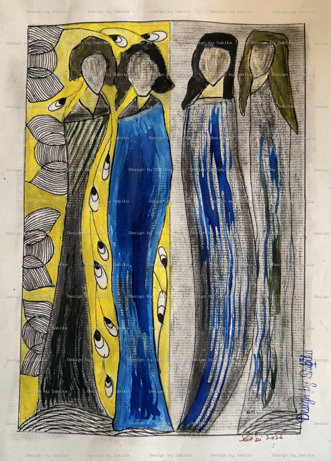 Woman's World — Abstract Canvas Art by Design by Sabika